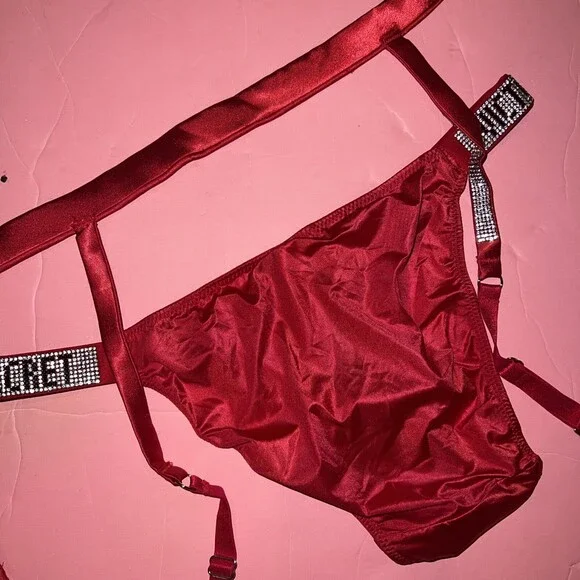 red garter belt victoria's secret 1781 Net Garter Belt Stockings main image 0